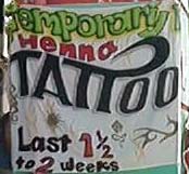Also available in the Tourist Village in Belize City - Temporary Tattoos.