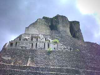 Parts of the original frieze on 'El Castillo', are still visible.